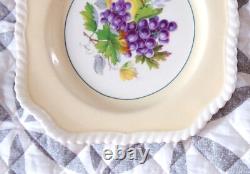 10 Johnson Bros China 7.5 Square Plates California Fresh Fruit Pattern 1940s