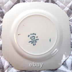 10 Johnson Bros China 7.5 Square Plates California Fresh Fruit Pattern 1940s