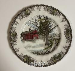 10 Johnson Bros Friendly Village 10.5 Dinner Plates Willow By The Brook VTG'60