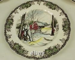 10 Johnson Brothers FRIENDLY VILLAGE Dinner PLATES 10.5 Various Scenes ENGLAN D