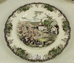 10 Johnson Brothers FRIENDLY VILLAGE Dinner PLATES 10.5 Various Scenes ENGLAN D