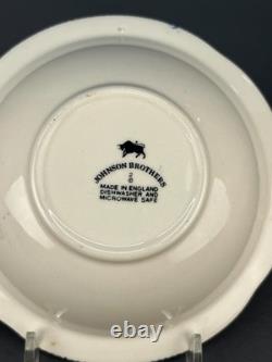 10 Johnson Brothers OLD BRITAIN CASTLES BLUE 6 Rim Cereal Bowls England MINT