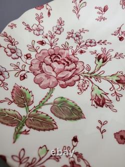 10 Pieces Johnson Bros Rose Chintz Pat. Cream Soups with Saucers Creamer Sugar