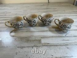 10 pcs STAFFORDSHIRE Old Granite Johnson Bros CHERRY THIEVES Teapot Sugar Cups