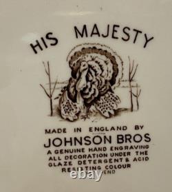 11 His Majesty Thanksgiving Plates & Saucer & Cup Dish Set Johnson Brothers