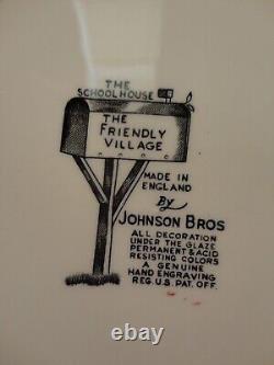 11 Johnson Brothers FRIENDLY VILLAGE 10 Dinner Plates Schoolhouse