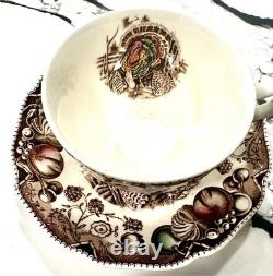 11 Johnson Brothers Wild Turkey NA Windsor Ware Cups & Saucers plus extras