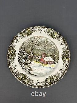 12 Johnson Brothers FRIENDLY VILLAGE 10 Dinner Plates Schoolhouse