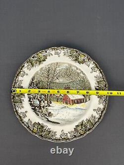 12 Johnson Brothers FRIENDLY VILLAGE 10 Dinner Plates Schoolhouse