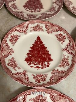 12 Johnson Brothers Salad Plates Old Britain Castles Pink Christmas