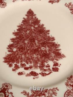 12 Johnson Brothers Salad Plates Old Britain Castles Pink Christmas