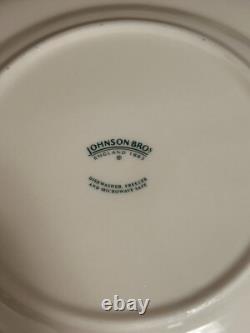 12 Johnson Brothers Salad Plates Old Britain Castles Pink Christmas