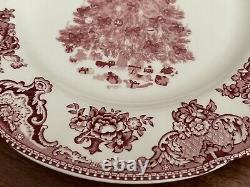 12 Pieces Johnson Bros Old Britain Castles Pink Christmas China Made In England