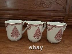 12 Pieces Johnson Bros Old Britain Castles Pink Christmas China Made In England