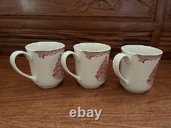 12 Pieces Johnson Bros Old Britain Castles Pink Christmas China Made In England