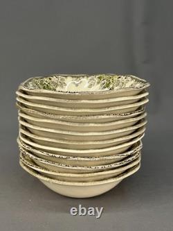 12 Vtg FRIENDLY VILLAGE 6 1/4 Coupe Cereal BOWLS Johnson Bros. Mint