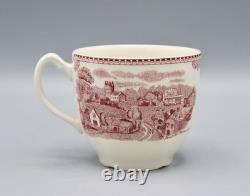13 Johnson Bros Old Britain Castles Pink Cup & Saucer Sets England 1883 Mark
