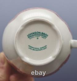 13 Johnson Bros Old Britain Castles Pink Cup & Saucer Sets England 1883 Mark