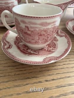 13 Piece Johnson Brothers Old Britain Castles RARE VINTAGE tea set