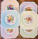 14 Vintage Johnson Bros California Pastel Square Plates Fruit Assembled Set 7.5