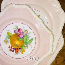 14 vintage Johnson Bros CALIFORNIA Pastel Square Plates Fruit Assembled Set 7.5