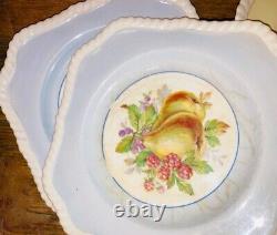 14 vintage Johnson Bros CALIFORNIA Pastel Square Plates Fruit Assembled Set 7.5