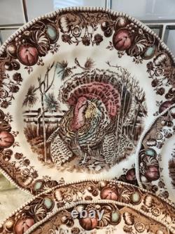 16 PC Set JOHNSON BROTHERS His Majesty Turkey Dinner Salad Plates Bowls Mugs