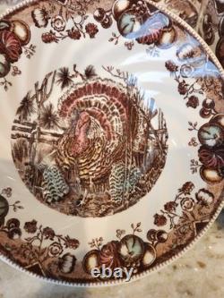 16 PC Set JOHNSON BROTHERS His Majesty Turkey Dinner Salad Plates Bowls Mugs