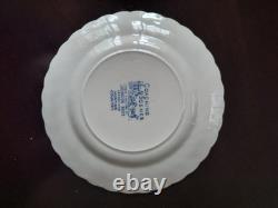 16 Vintage Johnson Brothers Blue Coaching Scenes Four Piece Set Never Been Used