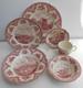 19 Pc Johnson Brothers England Old Britain Castles Pink 6 Piece Place Settings