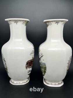 2 Johnson Brothers The Friendly Village 50th Anniversary Ltd Ed 12 Vase (read)