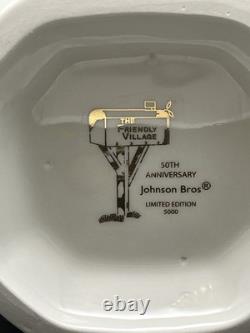 2 Johnson Brothers The Friendly Village 50th Anniversary Ltd Ed 12 Vase (read)