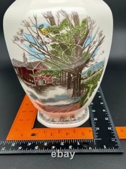 2 Johnson Brothers The Friendly Village 50th Anniversary Ltd Ed 12 Vase (read)