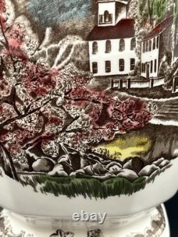 2 Johnson Brothers The Friendly Village 50th Anniversary Ltd Ed 12 Vase (read)