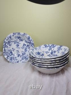 22 pc Johnson Bros Old-Bradbury-in-Blue English Iconic Vintage Porcelain Set