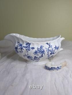22 pc Johnson Bros Old-Bradbury-in-Blue English Iconic Vintage Porcelain Set