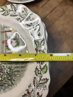 23 pc Lot Vintage JOHNSON BROS MERRY CHRISTMAS Dinner Salad Cup Saucer