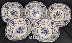 28PC Vintage Johnson Bros. Indies Blue + Serving Pieces Set Lot Service for 5