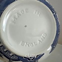 3 JOHNSON BROS. ENGLAND BLUE WILLOW OATMEAL BOWL Bowls LOOK UNUSED 5 1/2 Rare