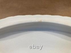 3 pc JOHNSON BROS White Square Ridged Ironstone Casserole Lid Underplate Platter