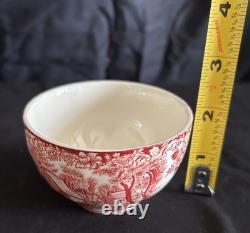 3 piece Vintage Johnson Bros. Mill Stream Pink Teapot, Tea Cup, Creamer