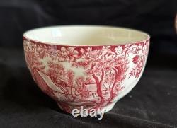 3 piece Vintage Johnson Bros. Mill Stream Pink Teapot, Tea Cup, Creamer