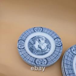 31 Pc Set JOHNSON BROS Plates Cups & Saucers Bowls Mongolia Gray/Flow Blue