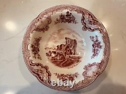 31 Pieces Johnson Bros Old Britain Castles Pink Transferware