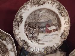 34 Piece Johnson Brothers Friendly Village Dinnerware Set + Serveware Made In