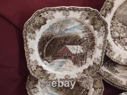 34 Piece Johnson Brothers Friendly Village Dinnerware Set + Serveware Made In