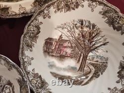 34 Piece Johnson Brothers Friendly Village Dinnerware Set + Serveware Made In