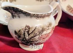 34 Piece Johnson Brothers Friendly Village Dinnerware Set + Serveware Made In