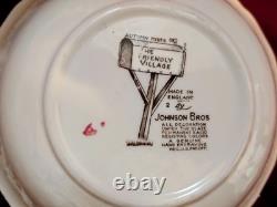 34 Piece Johnson Brothers Friendly Village Dinnerware Set + Serveware Made In