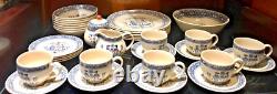 35 Pcs Johnson Bros Staffordshire Old Granite Hearts & Flowers